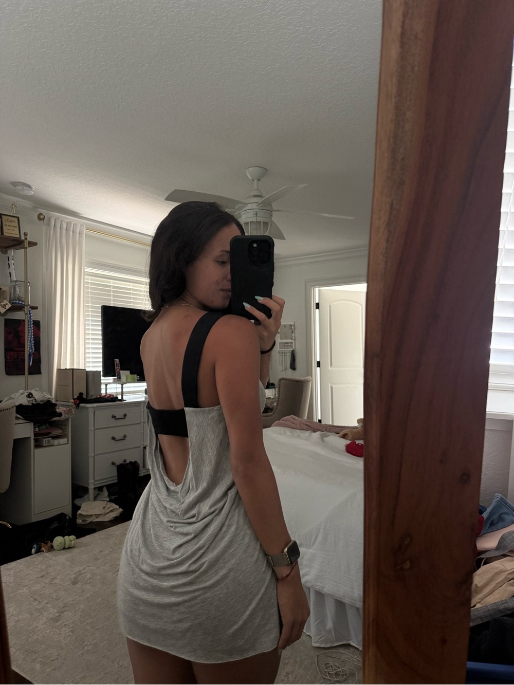 Bailey 44 Women’s Gray Back-Drape Tank Dress